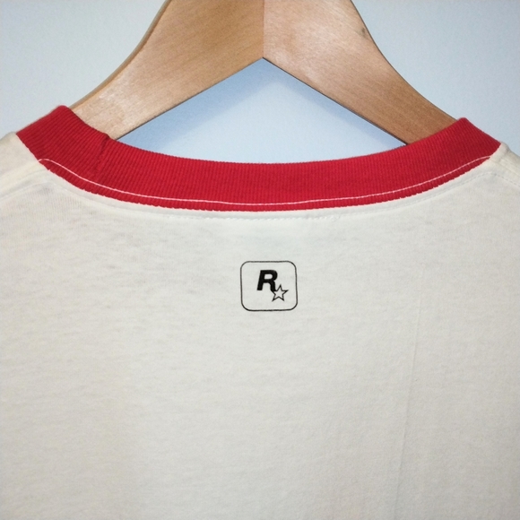 RARE Grand Theft Auto Republican Space Rangers Ringer T-shirt 100% Cotton - Picture 9 of 9